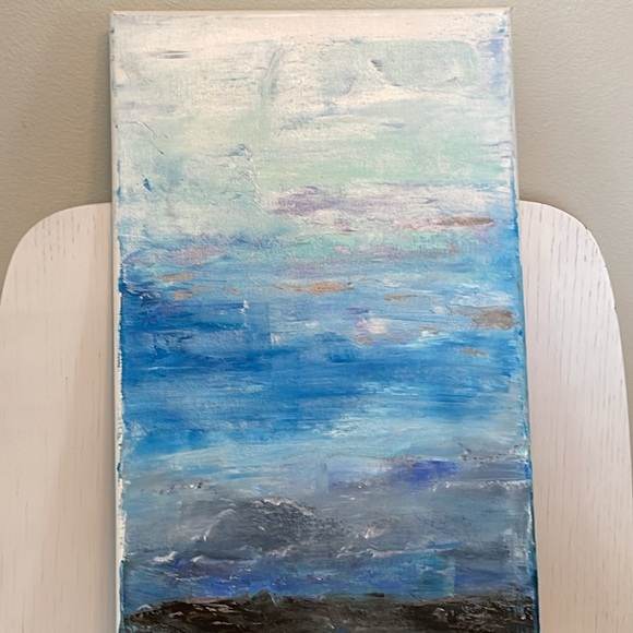 20”x10” stretched canvas landscape acrylic painting - Picture 3 of 5